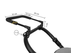 Accoudoir d'extension de poussette universel en métal, facile à installer,  rallonge de poignée de poussette, rallonge de guidon pour chariot, 28MM :  : Bébé et Puériculture